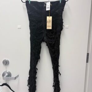 Aphrodite Charcoal Distressed Denim Sz 30 Brand New
